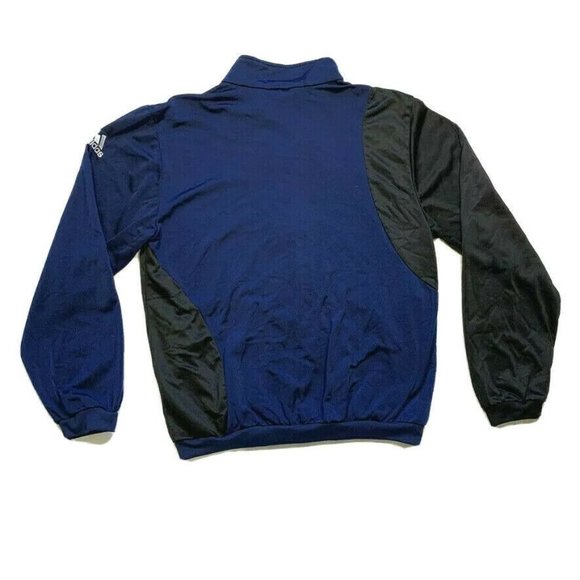 Adidas Full Zip Tracksuit Jacket Three Stripes Logo Golf Athleisure Mock‎ Neck L - Picture 2 of 12